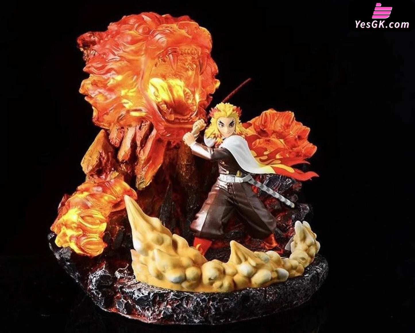 Demon Slayer Rengoku Kyojuro Flame Tiger Effect Base Resin Statue - Super Studio [Pre-Order] Other