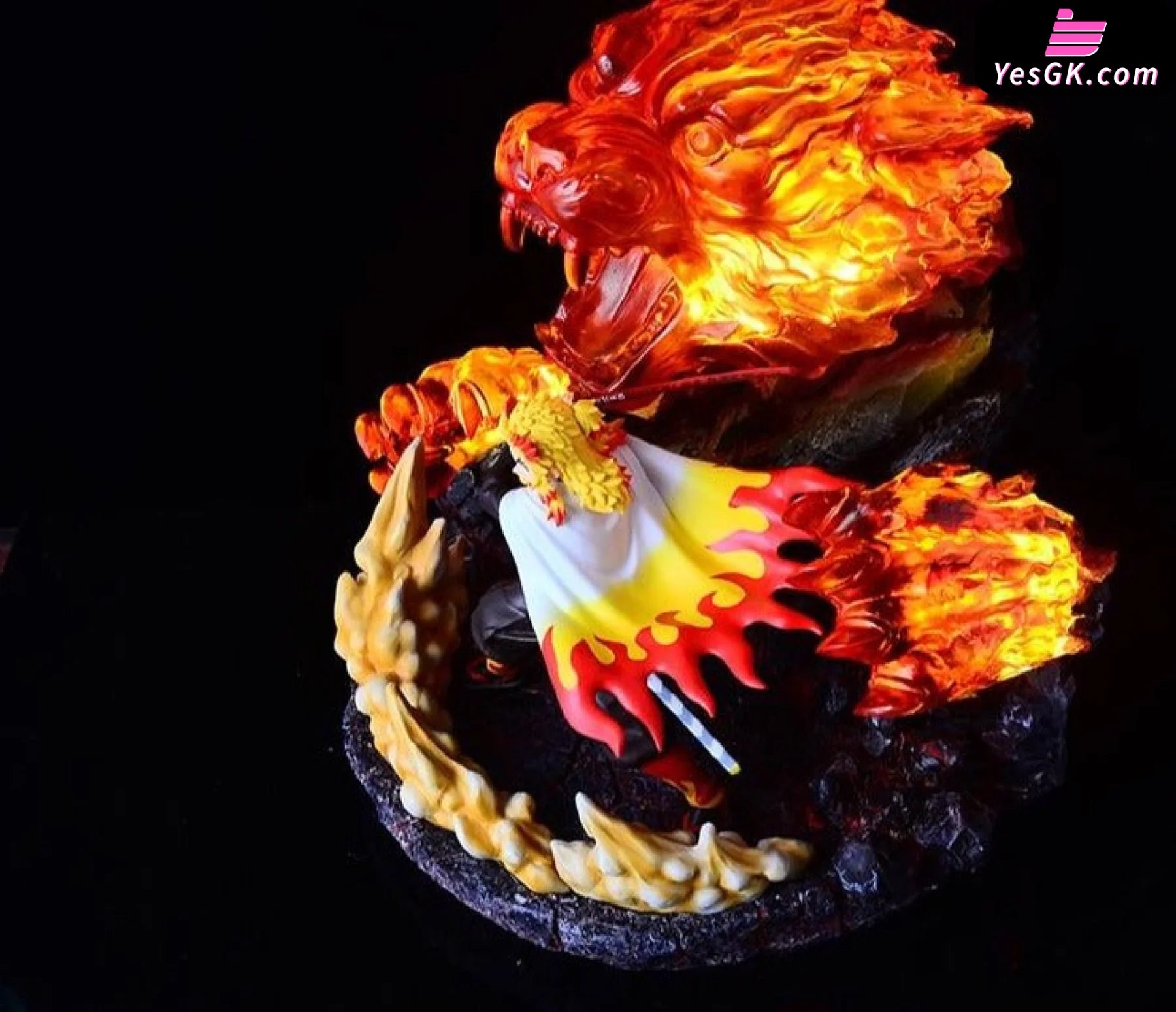 Demon Slayer Rengoku Kyojuro Flame Tiger Effect Base Resin Statue - Super Studio [Pre-Order] Other