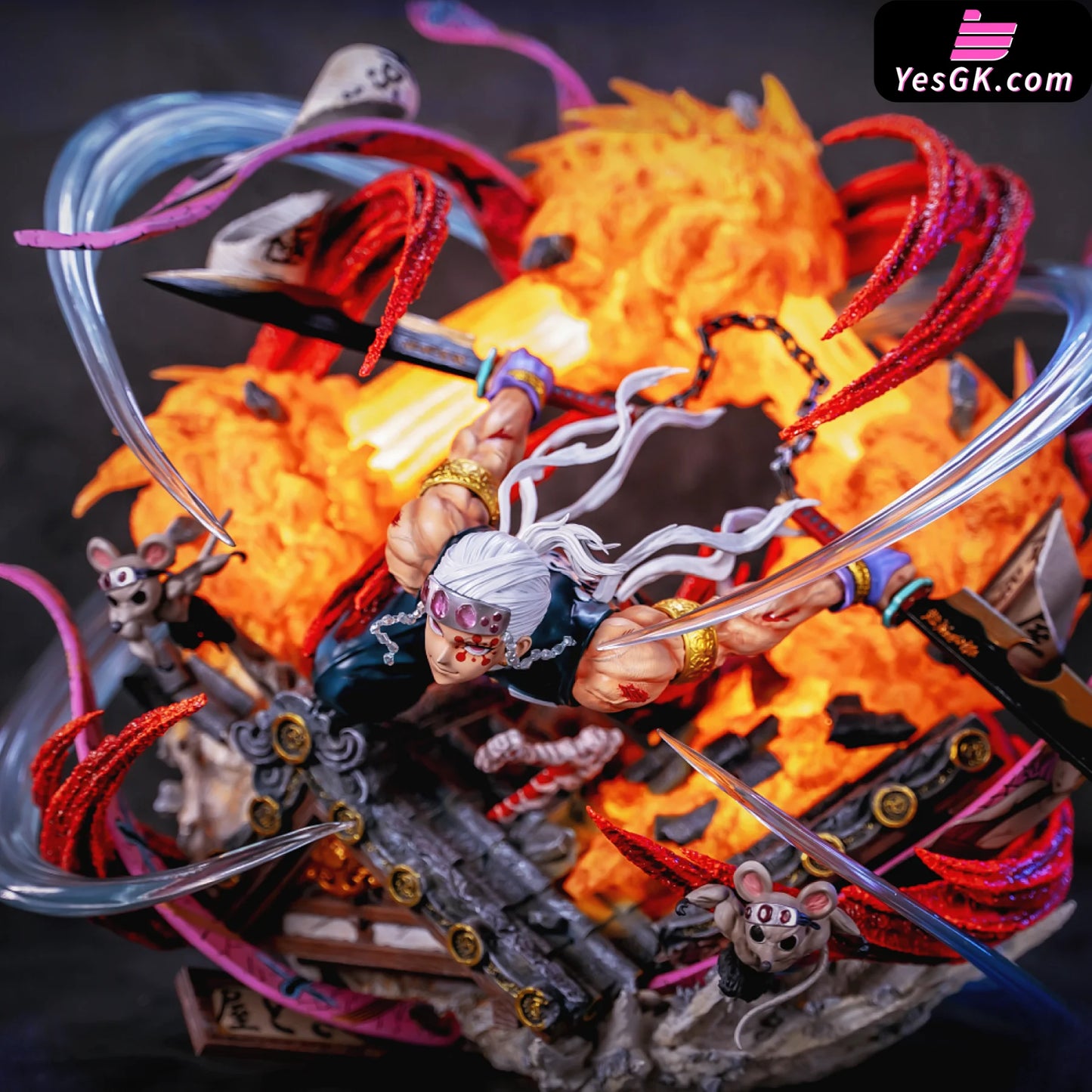 Demon Slayer Sound Pillar Uzui Tengen Resin Statue - Fantasy Studio [I ...