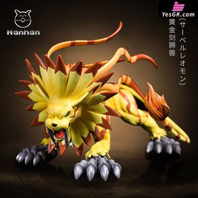 Digimon #13.14.15 Digitamamon & Meramon Saberleomon Statue - Han Studio [Pre-Order] Deposit /