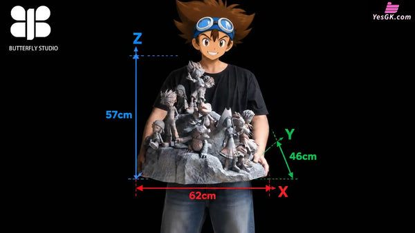 Digimon Adventure Main Characters Gathering Statue - Butterfly Studio