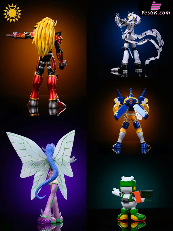 Digimon Agnimon & Wolfmon & Blitzmon & Fairymon & Chackmon GK Statue - Sun Toys Studio [Pre-Order] - Digimon