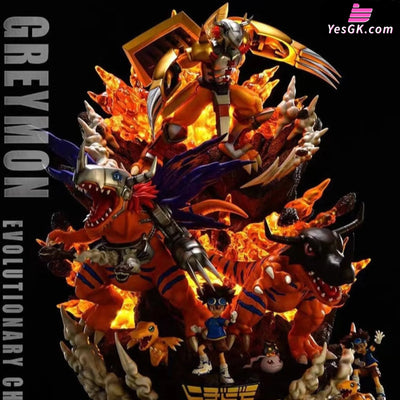 Digimon Agumon Evolution Group Resin Statue - T-Rex Studio [In-Stock]