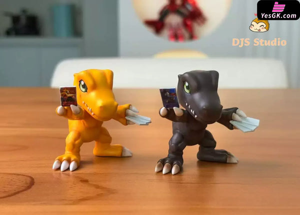 Digimon Agumon Family Series the Card Player GK Statue - DJS Studio [Pre-Order] - Deposit / Black Color - Digimon