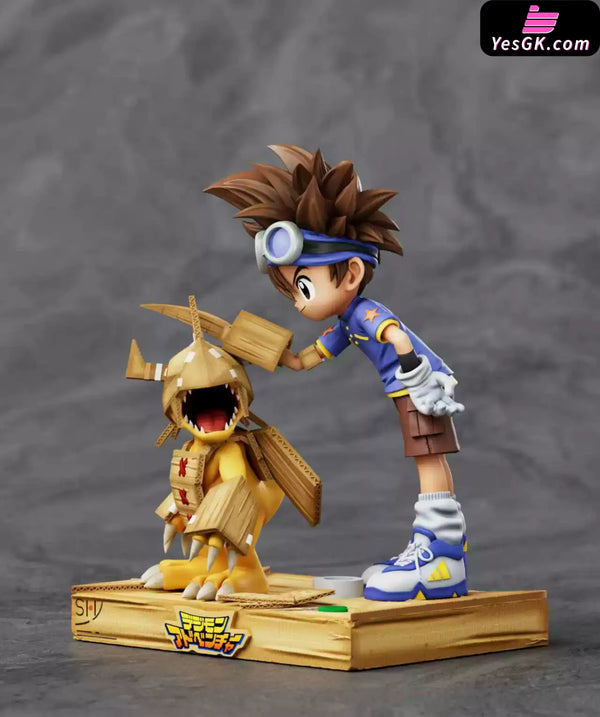 Digimon Childhood Cardboard Character #1 Taichi & Agumon 1/12 GK Statue - BACKLIGHTING Studio [Pre-Order] - Digimon
