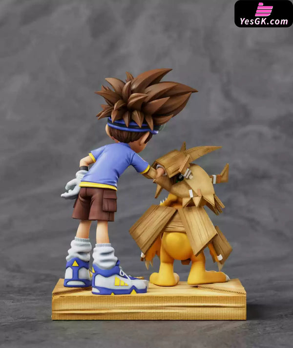 Digimon Childhood Cardboard Character #1 Taichi & Agumon 1/12 GK Statue - BACKLIGHTING Studio [Pre-Order] - Digimon