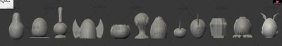 Digimon Digi-Egg Armor Set (12 pieces) GK Statue - Qiao Wu Mo Wan Studio [Pre-Order] Digimon