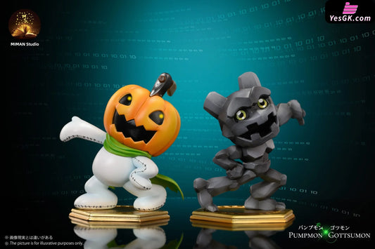 Digimon Digital World Picture Book Series 29Th 30Th Pumpmon & Gottsumon Resin Statue - Miman Studio