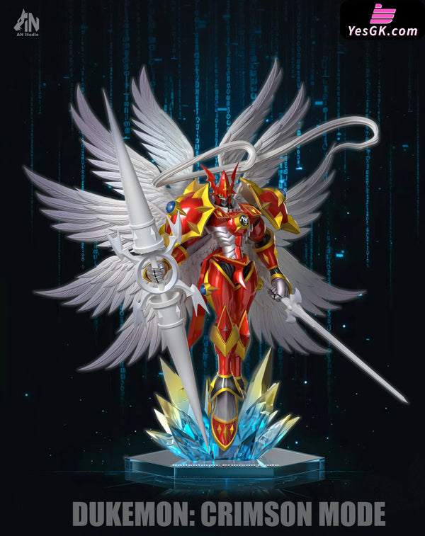 Digimon Dukemon: Crimson Mode GK Statue - AN Studio [Pre-Order] Deposit / Small scale / Solid color wings Digimon