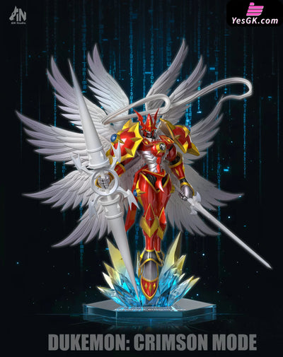 Digimon Dukemon: Crimson Mode GK Statue - AN Studio [Pre-Order] Deposit / Small scale / Solid color wings Digimon