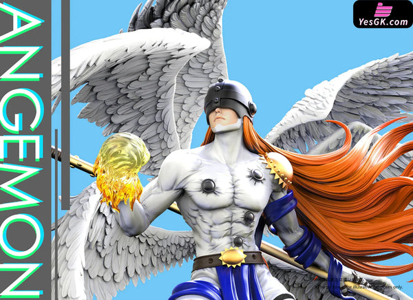 Digimon First Generation Riding Posture #6 #7 Angemon & Takeru and Angewomon & Kari pop GK Statue - DMX Studio