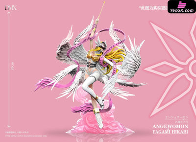 Digimon First Generation Riding Posture #6 #7 Angemon & Takeru and Angewomon & Kari pop GK Statue - DMX Studio