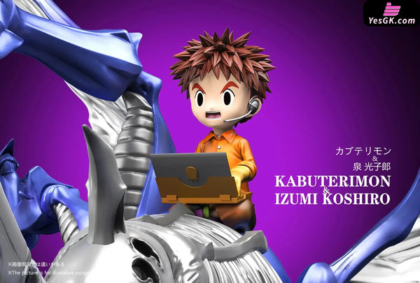Digimon First Generation Riding Posture Series #5 Kabuterimon & Izumi Kōshirō MH GK Statue - DMX Studio [Pre-Order]