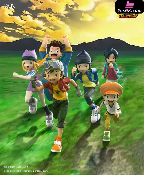 Digimon Frontier Protagonists Running Set GK Statue - DMX Studio [Pre-Order] Deposit Digimon
