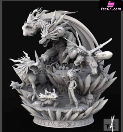 Digimon - Garurumon & Ishida Yamato Resin Statue Bdw Studio [In Stock]