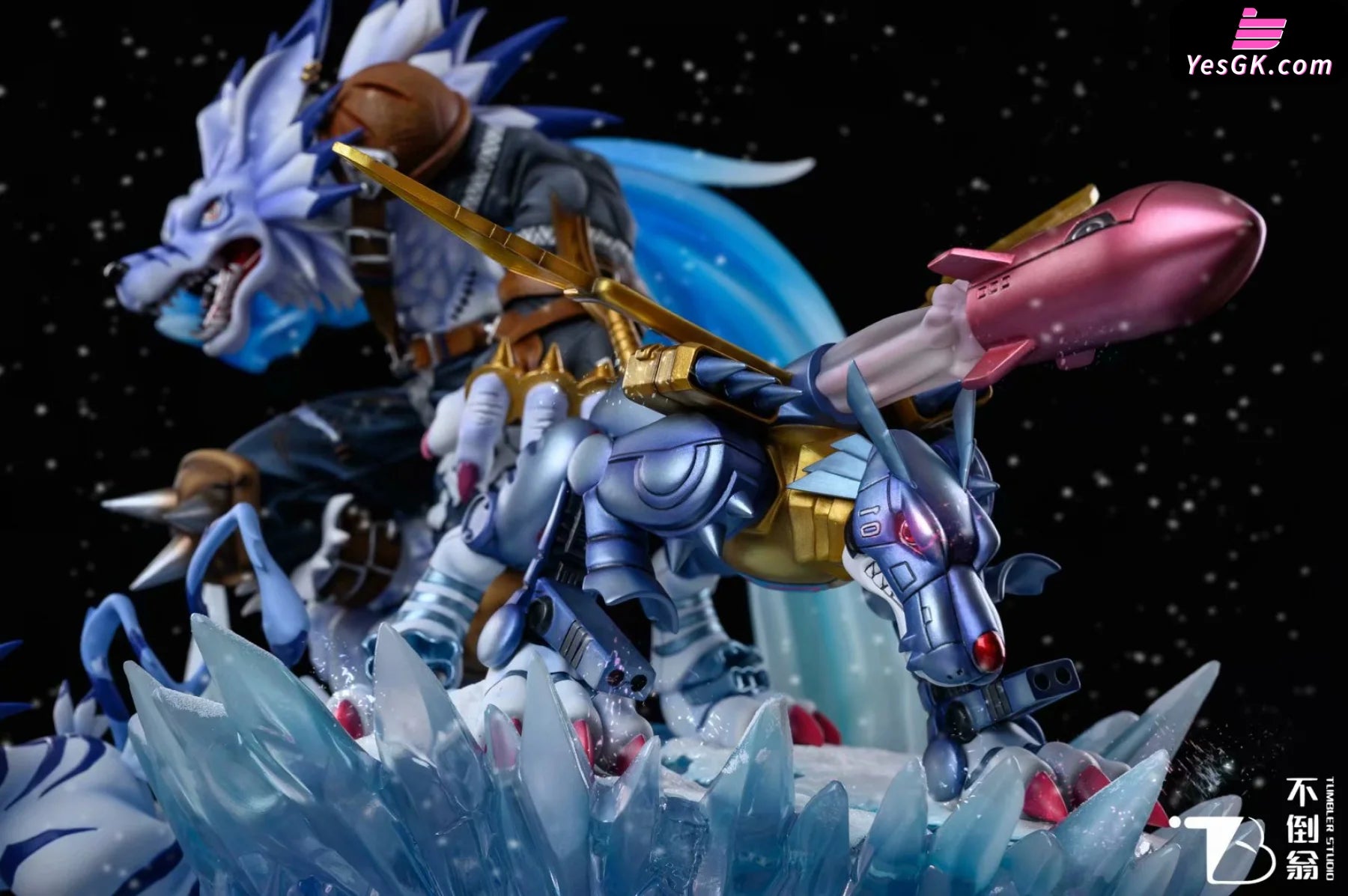 Digimon - Garurumon & Ishida Yamato Resin Statue Bdw Studio [In Stock]
