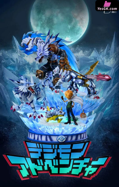 Digimon - Garurumon & Ishida Yamato Resin Statue Bdw Studio [In Stock]