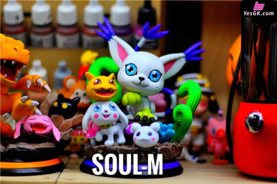 Digimon Gatomon Evolution Resin Statue - Soul M Studio [In Stock] Full Payment Digimon