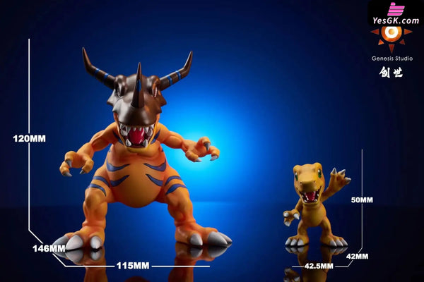Digimon Greymon & Agumon Resin Statue - Genesis Studio [Pre-Order]