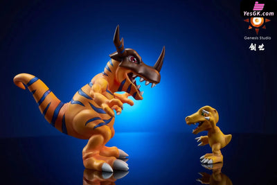 Digimon Greymon & Agumon Resin Statue - Genesis Studio [Pre-Order]