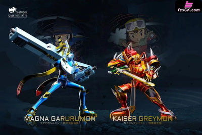 Digimon Kaiser Greymon GK Statue - T1 Studio [In-Stock] - Full Payment / Set - Digimon