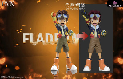 Digimon Lighdramon & Motomiya Daisuke & V-mon & Fladramon GK Statue - DMX Studio [Pre-Order] Digimon