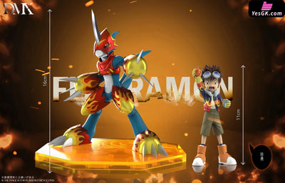 Digimon Lighdramon & Motomiya Daisuke & V-mon & Fladramon GK Statue - DMX Studio [Pre-Order] Deposit / Fladramon & Egg