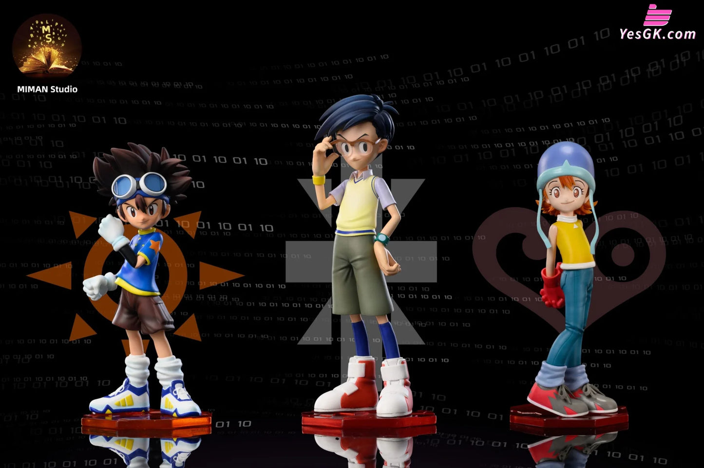 Digimon Main Character Team #4 Sora Takenouchi & Piyomon Resin Statue - Miman Studio [Pre-Order]