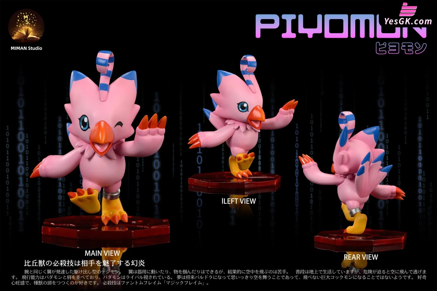 Digimon Main Character Team #4 Sora Takenouchi & Piyomon Resin Statue - Miman Studio [Pre-Order]