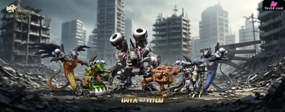 Digimon Metal Empire Series Mugendramon & Megadramon & Gigadramon & Mekanorimon & Guardromon & Tankmon GK Statue - T1
