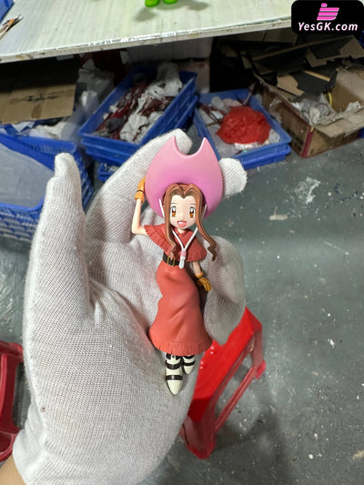 Digimon Riding Posture Resonance Series Ikkakumon Joe Kido Togemon Mimi Tachikawa Resin Statue -