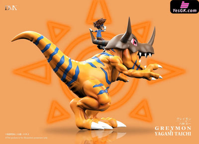 Digimon Riding Series #4 Greymon & Yagami Taichi GK Statue - DMX Studio [Pre-Order] Digimon