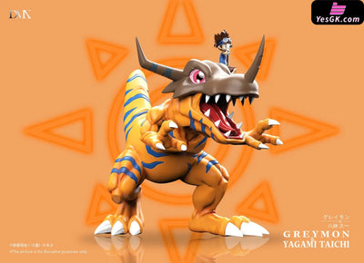 Digimon Riding Series #4 Greymon & Yagami Taichi GK Statue - DMX Studio [Pre-Order] Digimon