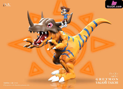 Digimon Riding Series #4 Greymon & Yagami Taichi GK Statue - DMX Studio [Pre-Order] Digimon