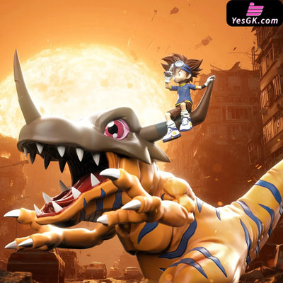 Digimon Riding Series #4 Greymon & Yagami Taichi GK Statue - DMX Studio [Pre-Order] Digimon