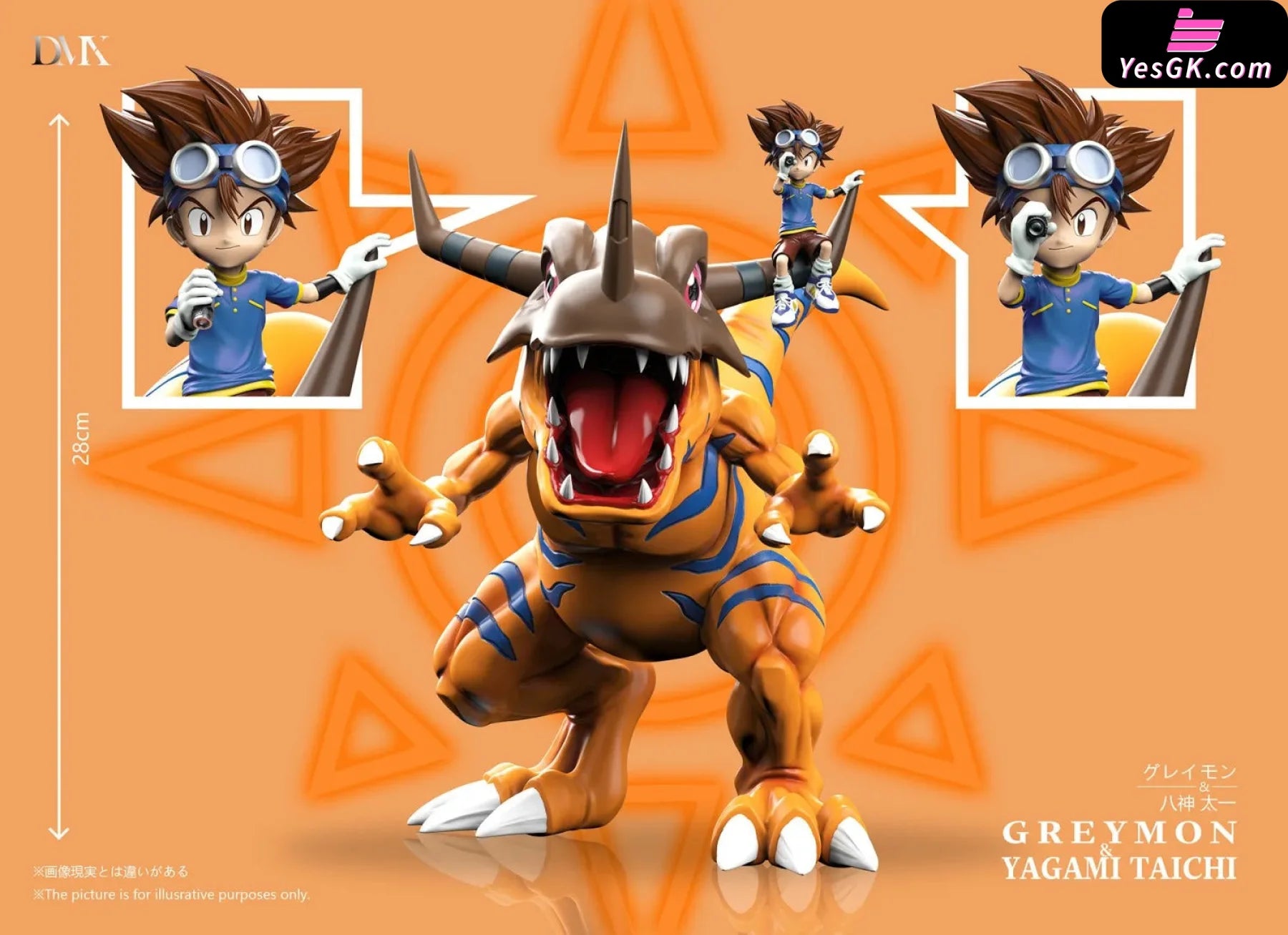 Digimon Riding Series #4 Greymon & Yagami Taichi GK Statue