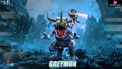 Digimon Riding Series #4 Greymon & Yagami Taichi GK Statue - DMX Studio [Pre-Order] Deposit / Shiny Color (Blue) Digimon