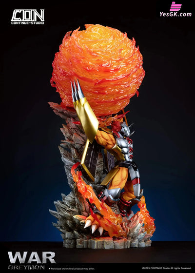 Digimon Scene Series #1 Battle Greymon Gaia Energy Cannon GK Statue - CONTINUE Studio [Pre-Order] Digimon