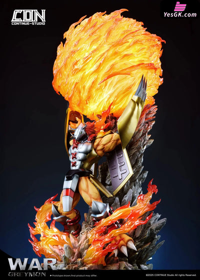 Digimon Scene Series #1 Battle Greymon Gaia Energy Cannon GK Statue - CONTINUE Studio [Pre-Order] Digimon