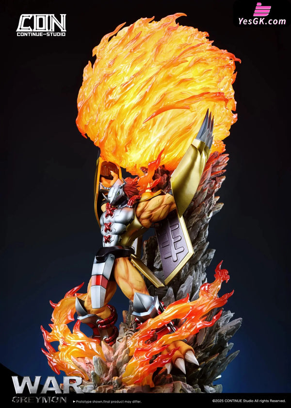 Digimon Scene Series #1 Battle Greymon Gaia Energy Cannon GK Statue - CONTINUE Studio [Pre-Order] Digimon