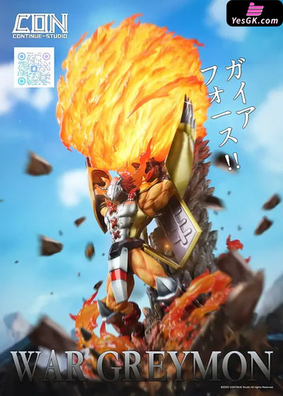 Digimon Scene Series #1 Battle Greymon Gaia Energy Cannon GK Statue - CONTINUE Studio [Pre-Order] Digimon