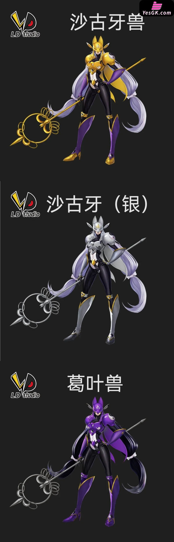 Digimon Series 05 Sakuyamon & Kuzuhamon GK Statue - LD Studio [Pre-Order] Full Payment / Purple Color / Kuzuhamon
