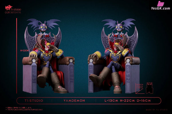 Digimon Sitting Vamdemon & Pico Devimon GK Statue - T1 Studio [Pre-Order] - Digimon