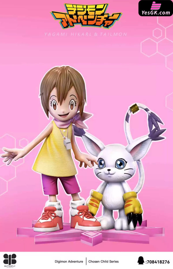 Digimon The Chosen Children Series Kari Kamiya & Tailmon GK Statue - Butterfly Studio [In-Stock] - Digimon