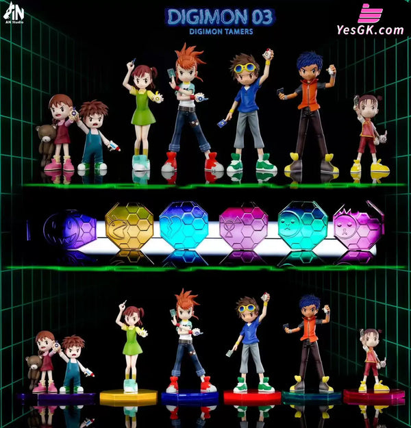 Digimon Tamers Digital World Encyclopedia Battle Character The Seven Main Characters Statue - AN Studio [Pre-Order]