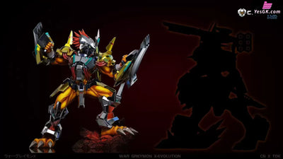 Digimon War Greymon & Antibody 1/12 GK Statue - Crazy Nest Studio & TOK Studio [Pre-Order] Digimon