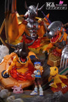 Digimon War Greymon Evolution Set Resin Statue - Kawaii Studio [In-Stock]