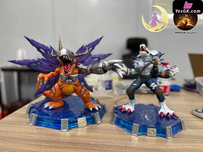 Digimon - Were Garurumon With Led Resin Statue Miman Studio [In Stock]