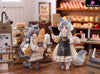DLC + Meow Town Bakery Shop Assistant Li Hua Cat & Customer British Shorthair Cat (Licensed) Figure - RIBOSE Studio