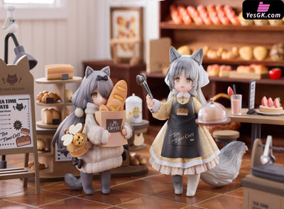 DLC + Meow Town Bakery Shop Assistant Li Hua Cat & Customer British Shorthair Cat (Licensed) Figure - RIBOSE Studio